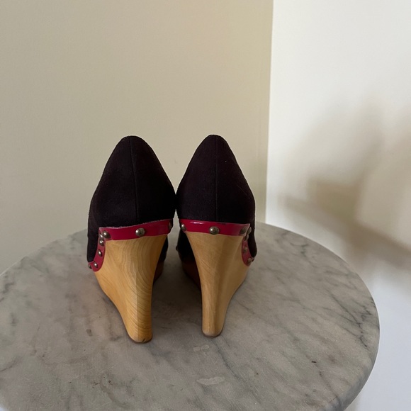 Colin Stuart Wood Heel Wedges Size 6.5 - Picture 9 of 10